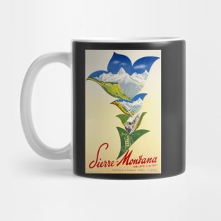 Sierre-Montana ,Valais ,Suisse,Ski Poster Mug